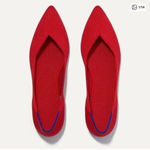 Rothy's Vibrant Red Point Flats